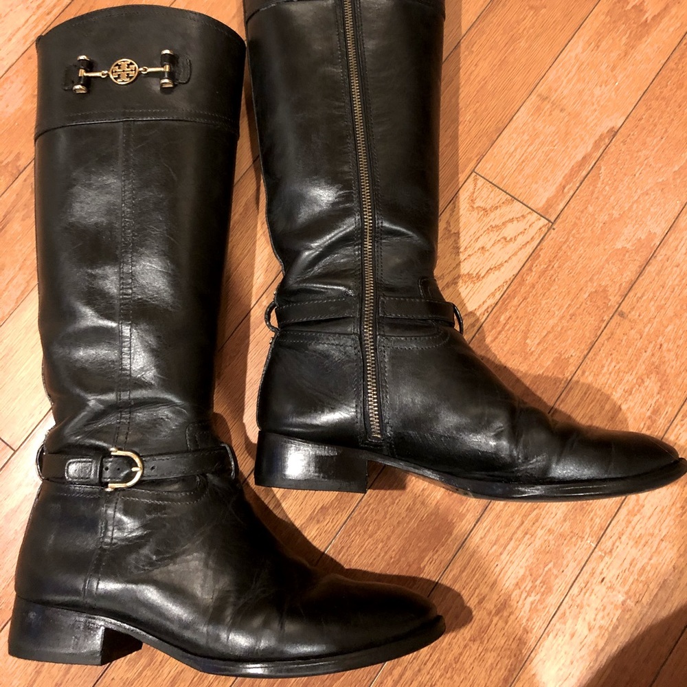 Tory Burch black riding boots size 11
